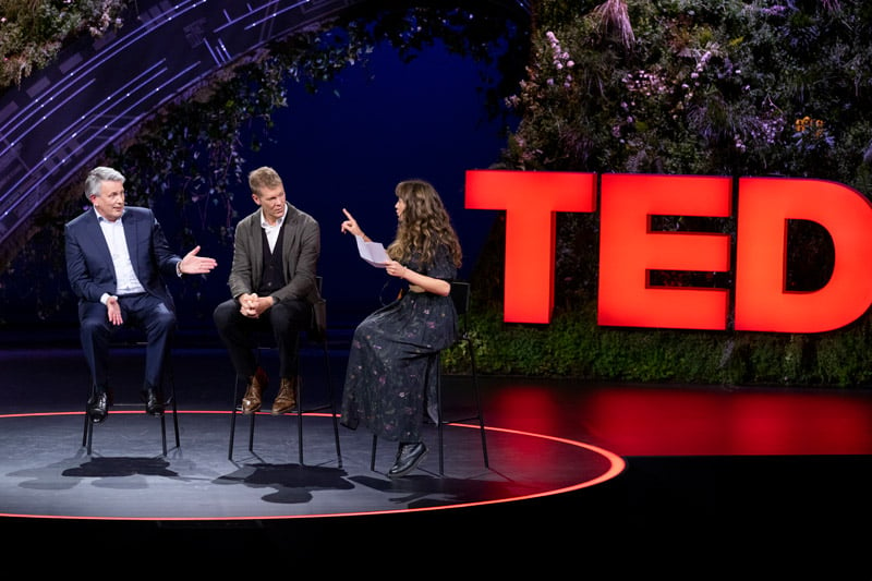 Panelists on stage at TED Countdown