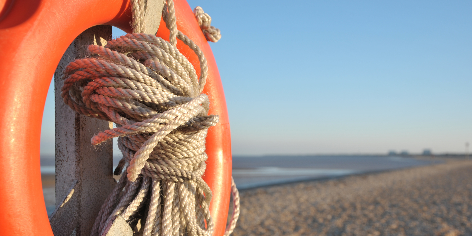 Life Buoy on sea front