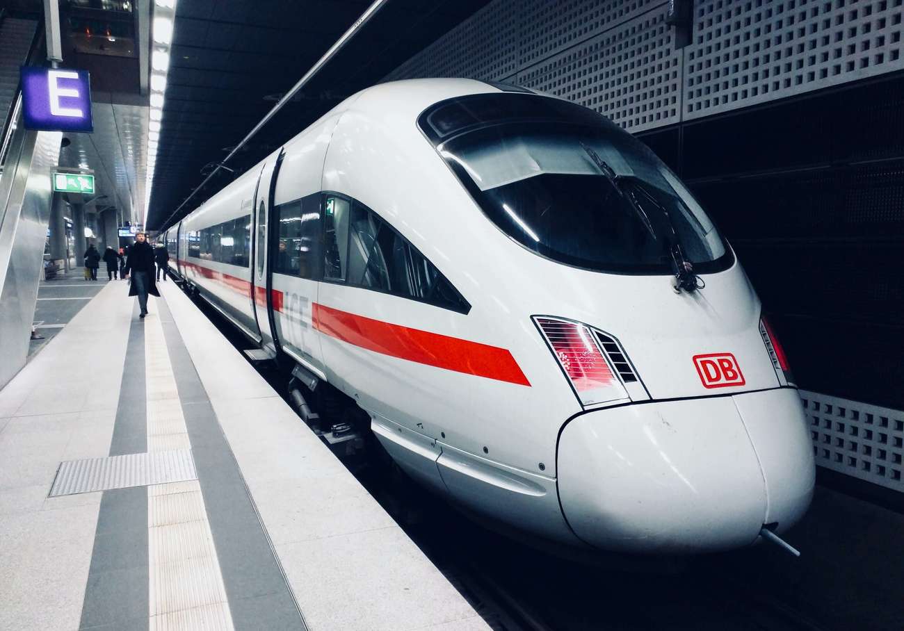 High speed train in station