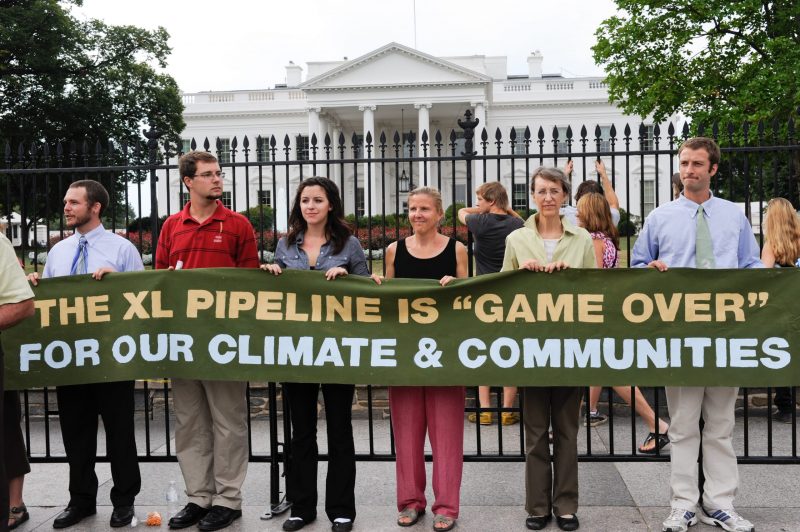 Protestors against the XL pipeline